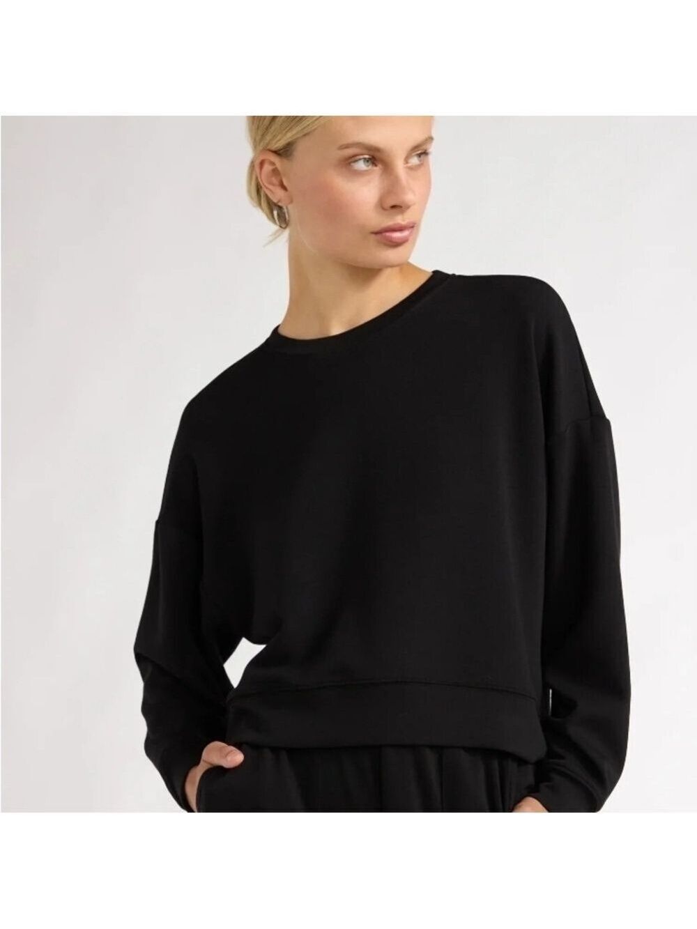 Scoop Black Oversized Long Sleeve Sweatshirt